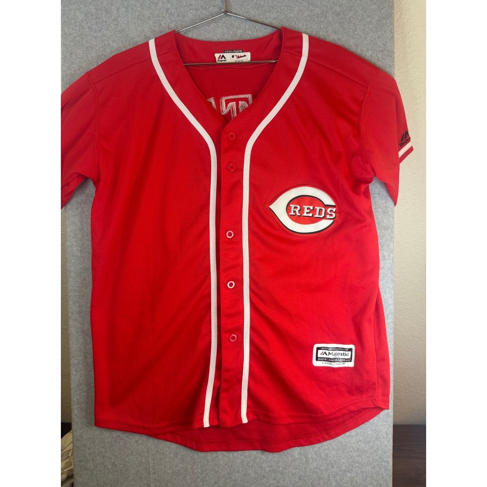 Majestic Cincinnati Reds Joey Votto 19 Jersey Mens Medium Red MLB Cool Base